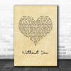 McAlmont & Butler Yes Vintage Heart Song Lyric Print