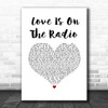 McFly Love Is On The Radio White Heart Song Lyric Print