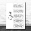 MercyMe Ghost White Script Song Lyric Print