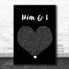 Merkules Him & I Black Heart Song Lyric Print