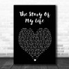 Michael Holliday The Story Of My Life Black Heart Song Lyric Print