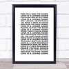 Amy Winehouse Love Is A Losing Game Song Lyric Music Wall Art Print