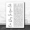 Michael Jackson One Day In Your Life White Script Song Lyric Print