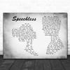 Michael Jackson Speechless Man Lady Couple Grey Song Lyric Print