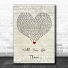 Michael Jackson Will You Be There Script Heart Song Lyric Print