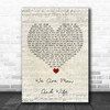 Michelle Featherstone We Are Man And Wife Script Heart Song Lyric Print
