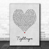 Michelle Williams Tightrope Grey Heart Song Lyric Print
