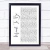 Mick Jagger Visions Of Paradise Script Heart Song Lyric Print