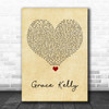 MIKA Grace Kelly Vintage Heart Song Lyric Print