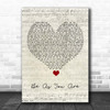 Mike Posner Be As You Are Script Heart Song Lyric Print