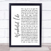 Mike Posner Be As You Are Script Heart Song Lyric Print