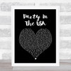 Miley Cyrus Party In The USA Black Heart Song Lyric Print