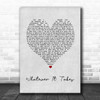 Milow Whatever It Takes Grey Heart Song Lyric Print