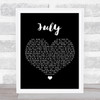 Mundy July Black Heart Song Lyric Print