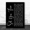 N Trance Set You Free Black Script Song Lyric Print