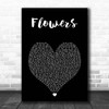 Nathan Dawe Flowers Black Heart Song Lyric Print