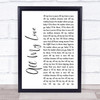 Neil Young Only Love Can Break Your Heart Script Heart Song Lyric Print