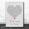 New Kids On The Block I'll Be Loving You Forever Grey Heart Song Lyric Print
