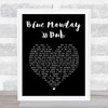 New Order Blue Monday '88 Dub Black Heart Song Lyric Print