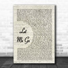 NF Let Me Go Vintage Script Song Lyric Print