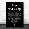 Nik Kershaw Born Yesterday Black Heart Song Lyric Print