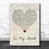 No Doubt In My Head Script Heart Song Lyric Print