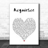 Oasis Acquiesce White Heart Song Lyric Print