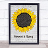 Ocean Colour Scene Biggest Thing Grey Script Sunflower Song Lyric Print