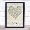 Of Monsters And Men Wars Script Heart Song Lyric Print