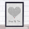 Olly Murs Army Of Two Grey Heart Song Lyric Print