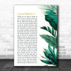 Otis Redding Chained And Bound Gold Green Botanical Leaves Side Script Song Lyric Print