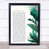 Otis Redding Chained And Bound Gold Green Botanical Leaves Side Script Song Lyric Print