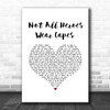 Owl City Not All Heroes Wear Capes White Heart Song Lyric Print