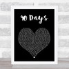 P!nk 90 Days Black Heart Song Lyric Print