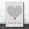 Paolo Nutini Coming Up Easy Grey Heart Song Lyric Print