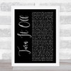 Paramore Turn It Off Black Script Song Lyric Print