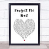 Patrice Rushen Forget Me Nots White Heart Song Lyric Print