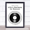 Patsy Cline Life's Railway to Heaven Vinyl Record Song Lyric Print