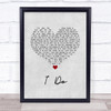 Paul Brandt I Do Grey Heart Song Lyric Print