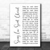 Paul Robeson Swing Low Sweet Chariot White Script Song Lyric Print
