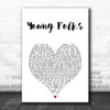 Peter Bjorn And John Young Folks White Heart Song Lyric Print