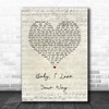 Peter Frampton Baby, I Love Your Way Script Heart Song Lyric Print
