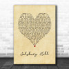 Peter Gabriel Solsbury Hill Vintage Heart Song Lyric Print