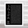 Peter, Paul And Mary Puff, The Magic Dragon Black Script Song Lyric Print