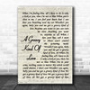 Phil Collins A Groovy Kind Of Love Vintage Script Song Lyric Print