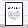 Phil Collins Sussudio White Heart Song Lyric Print