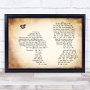 Picture This 95 Man Lady Couple Song Lyric Print