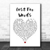 Pink Floyd Lost For Words White Heart Song Lyric Print
