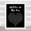 Pink Glitter In The Air Black Heart Song Lyric Print