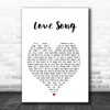 Pink Love Song White Heart Song Lyric Print